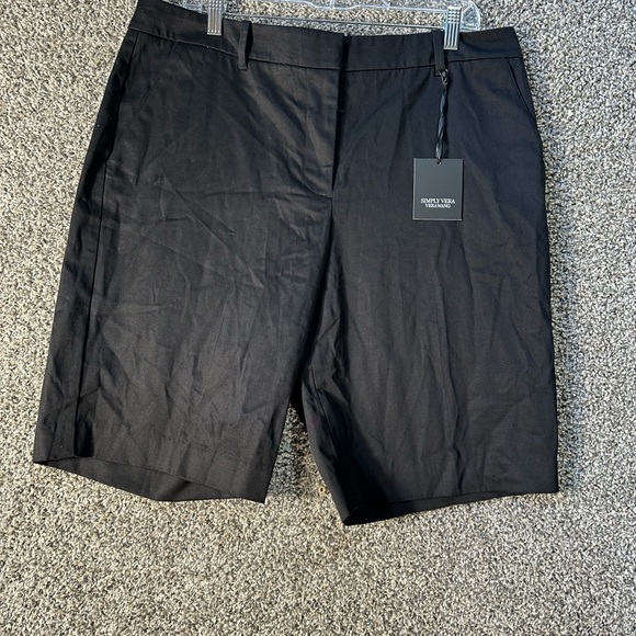 NWT women’s Simply Vera Vera Wang mid rise functional city shorts SZ 16 - Picture 2 of 5